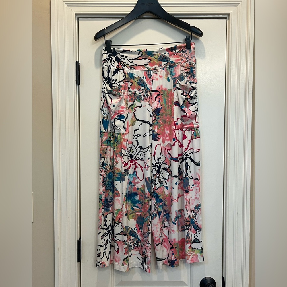 Clara SUNWOO Floral Wide Leg Pants Multi Color